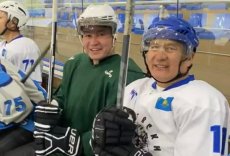 ҚАЛА ӘКІМІ ХОККЕЙ МАУСЫМЫН ӨЗІ БАСТАДЫ