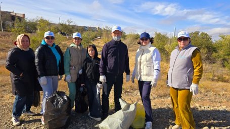 Ұлытау облысының Кәсіпкерлер палатасының қызметкерлері "Таза Қазақстан" акциясына қатысты